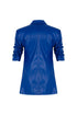 Vegan Leather Cobalt Ruched Jacket